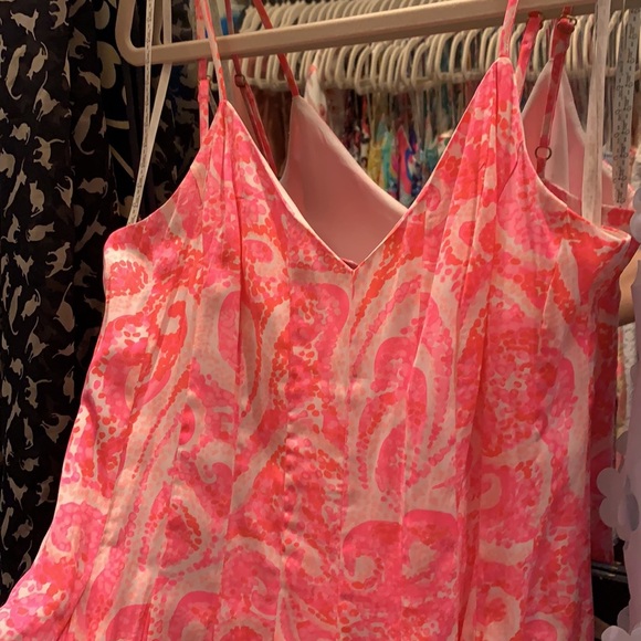 Lilly Pulitzer Kyla Slip Dress Mini Romper in Pink Pout Size 0 - Picture 7 of 12